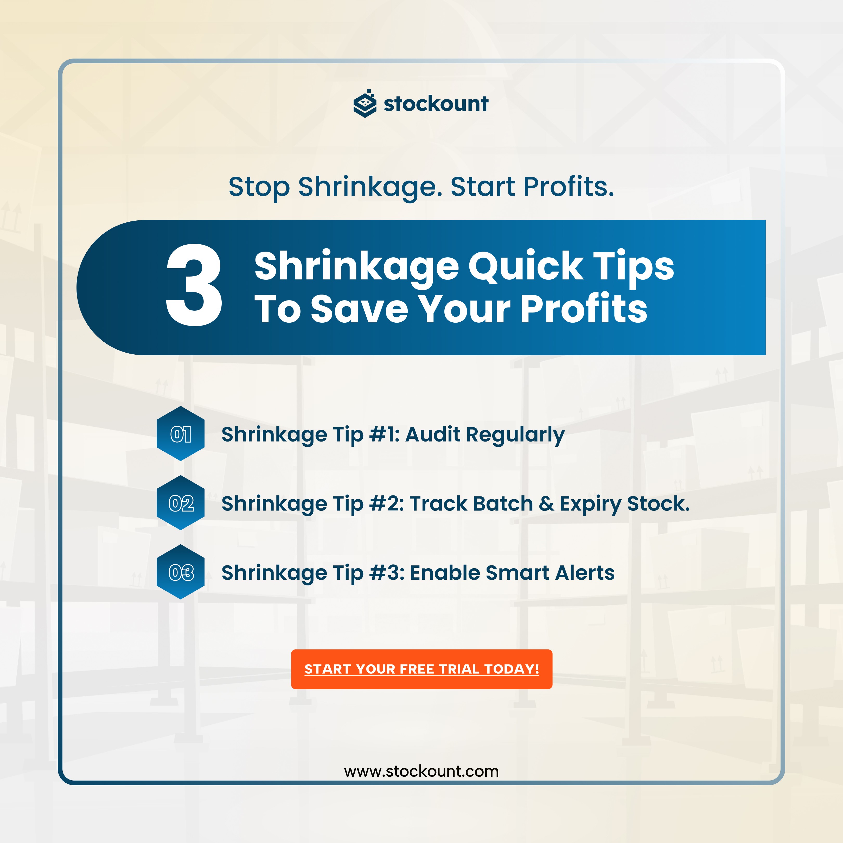 ? Stop Shrinkage. Start Profits.  Inventory losses..